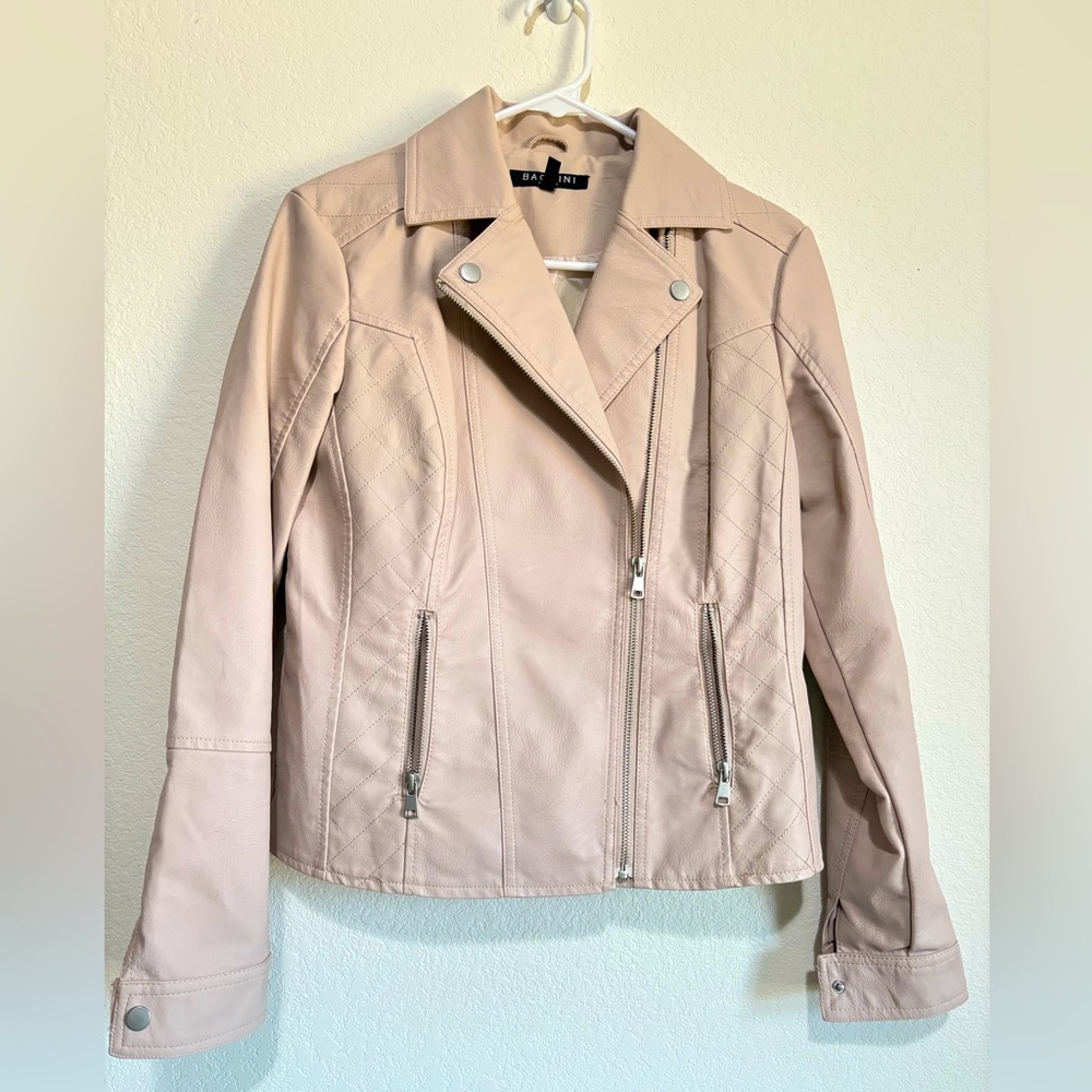 Baccini Women’s pleather moto jacket small